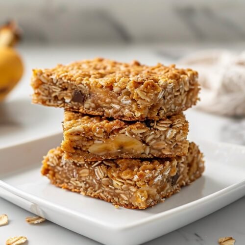 Cozy Morning Banana Oatmeal Bars recipe card