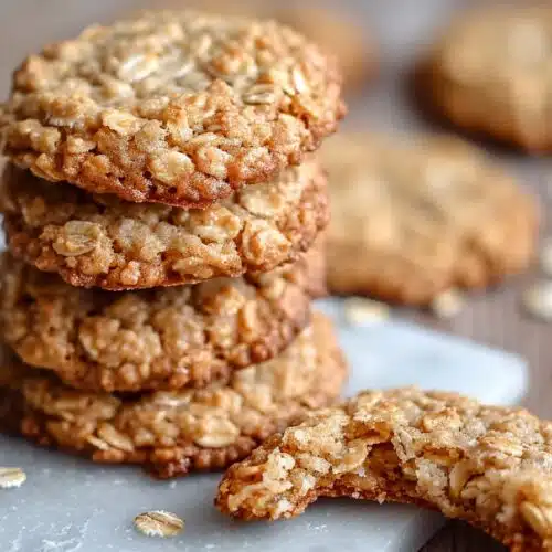 Chewy Rice Krispie Oatmeal Cookies recipe card