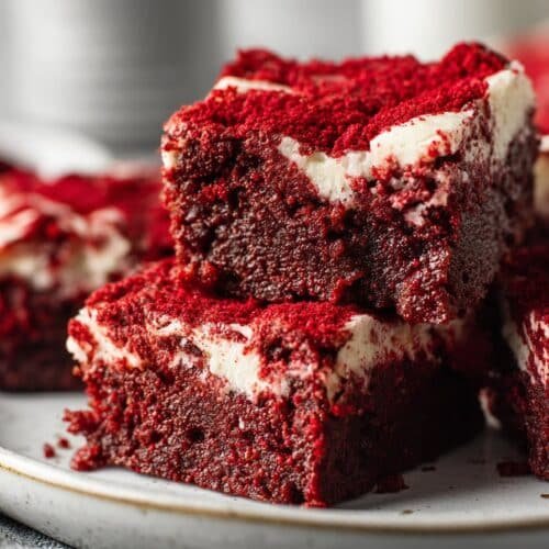 Red Velvet Brownies recipe card
