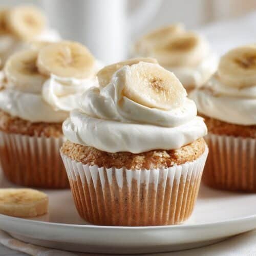 Banana Cream Cupcakes recipe card