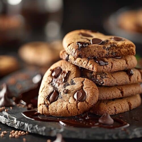 Heart Shaped Chocolate Chip Cookies recipe card