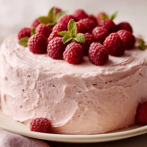 Raspberry Buttercream Frosting recipe card