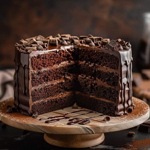 Death by Chocolate Cake recipe card