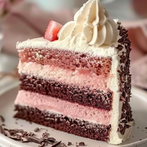 Neapolitan Cake Delicious Layered Dessert recipe card