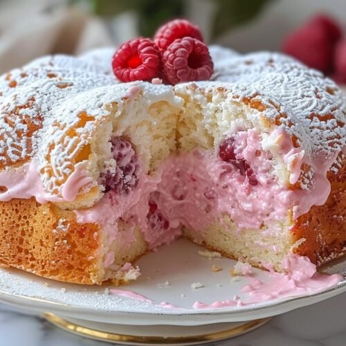Raspberry Angel Food Cake: A Light and Fruity Dessert Delight - Things Cook recipe card