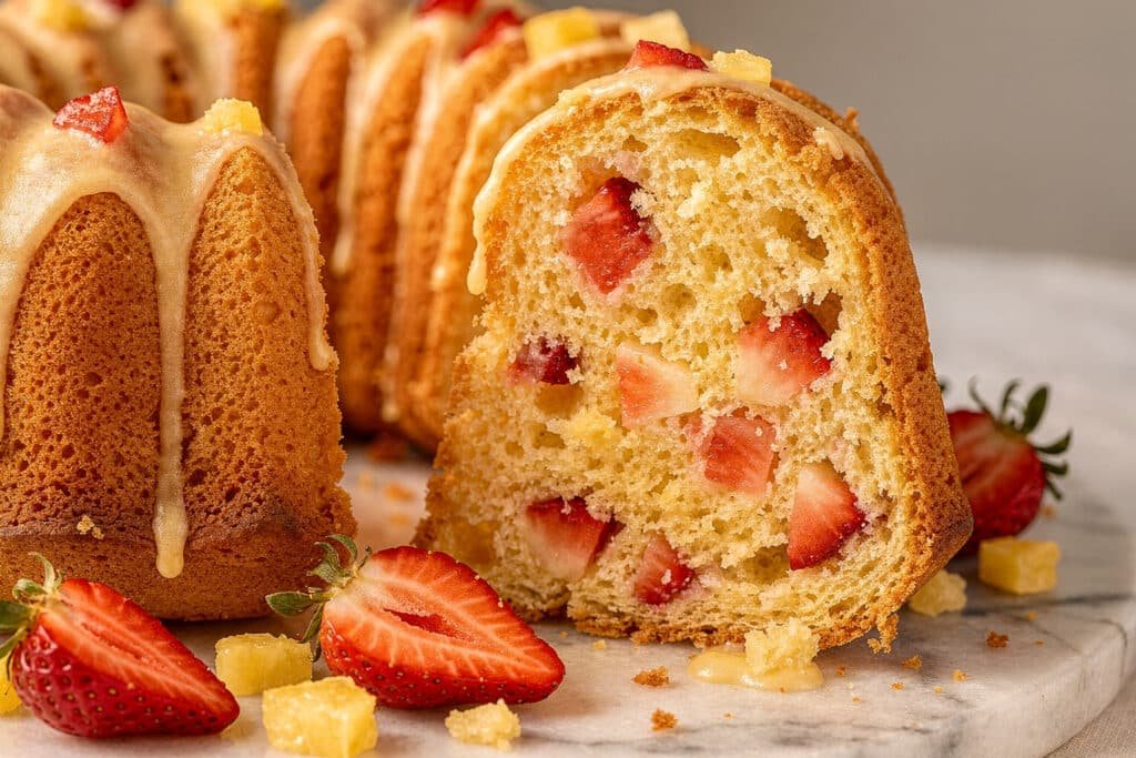 Strawberry Pineapple Pound Cake featured image