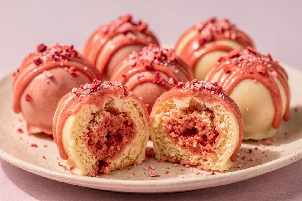 Strawberry Shortcake Truffles Sweet Valentines Day Gift Idea featured image