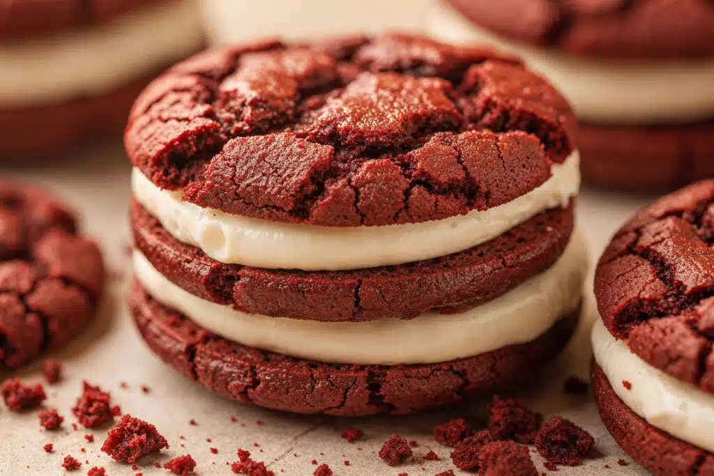 Ultimate Red Velvet Cookie Sandwiches with Cream Cheese Filling featured image
