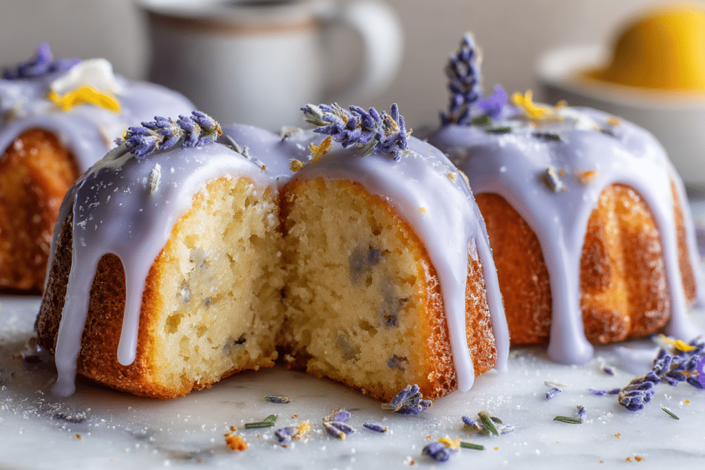Mini Lemon Cakes With Lavender Glaze for Spring Baking featured image