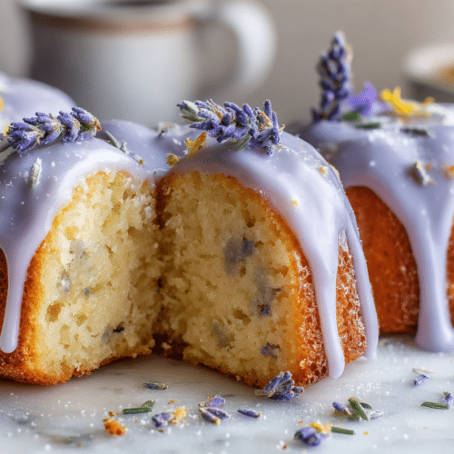 Mini Lemon Cakes With Lavender Glaze for Spring Baking featured image