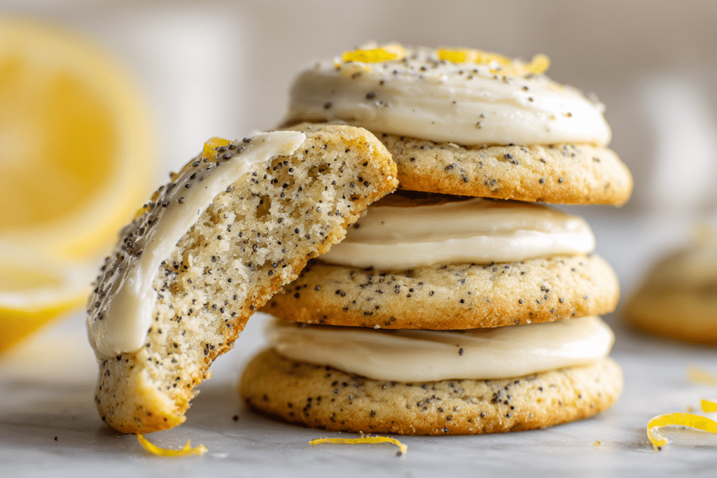 Lemon Poppy Seed Cheesecake Cookies with Fresh Lemon Zest featured image