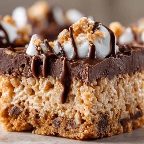 Peanut Butter Rice Krispie Treats Easy No Bake Recipe featured image