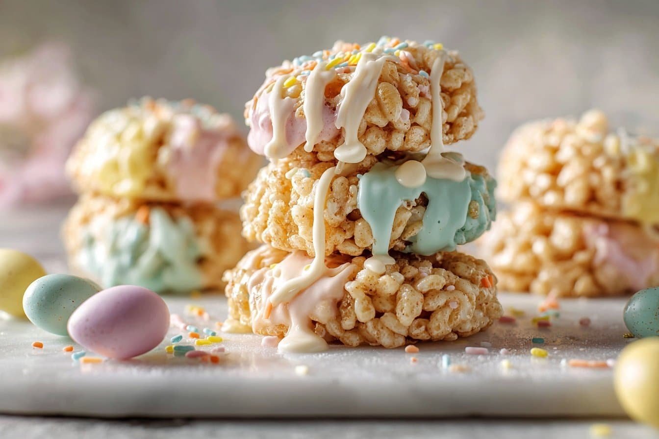Rice Krispies Easter Egg Treats recipe card image
