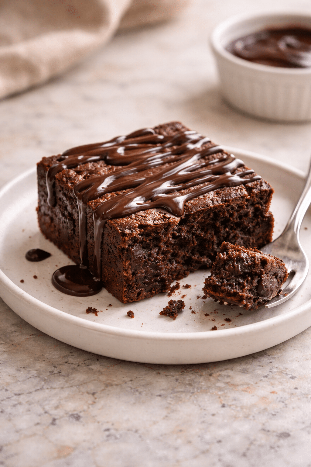 Vegan Sweet Potato Brownies with Fudgy Chocolate Flavor serving image