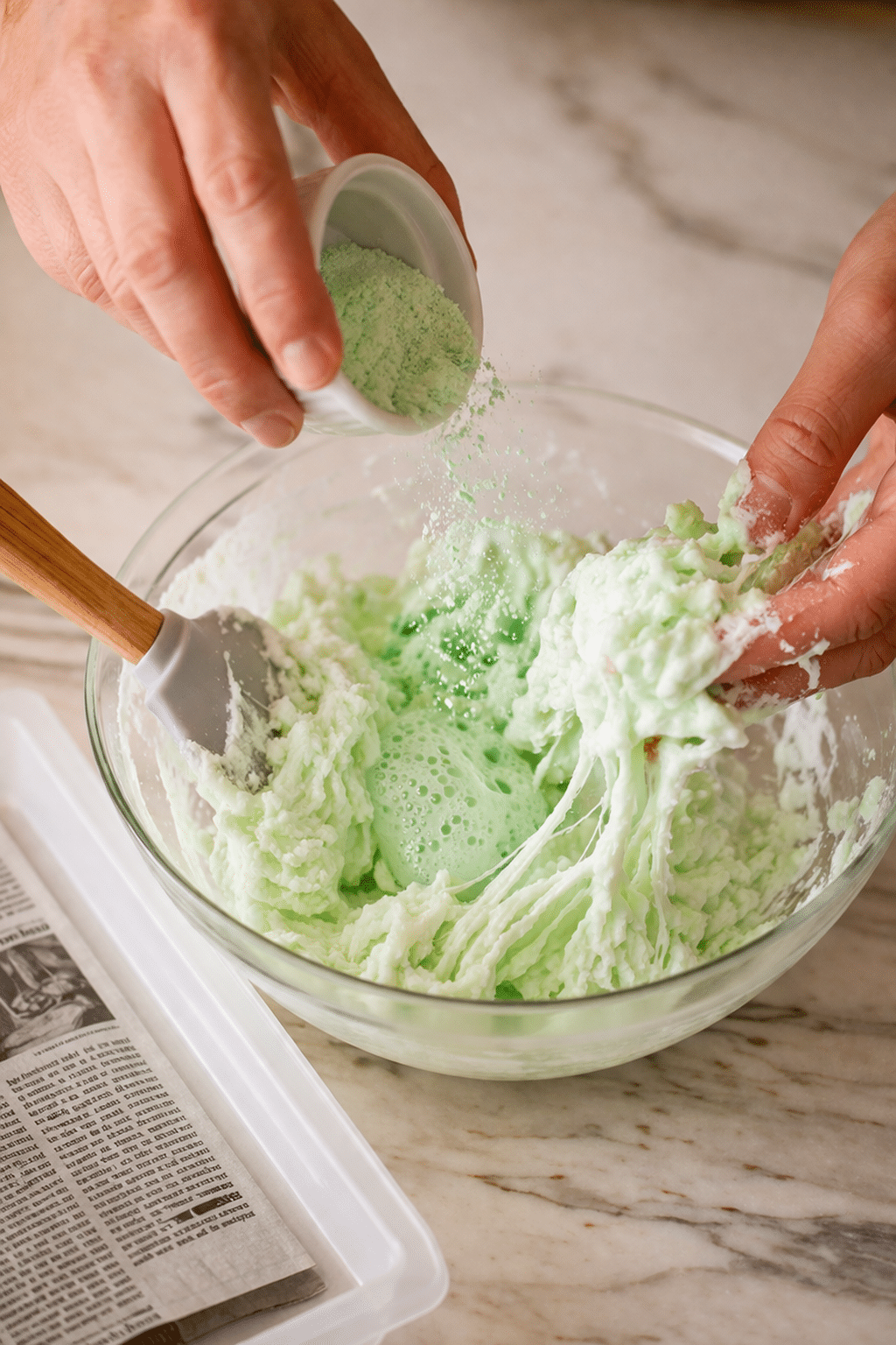 Glowing Bouncy Moon Rocks easy kid friendly recipe instructions image