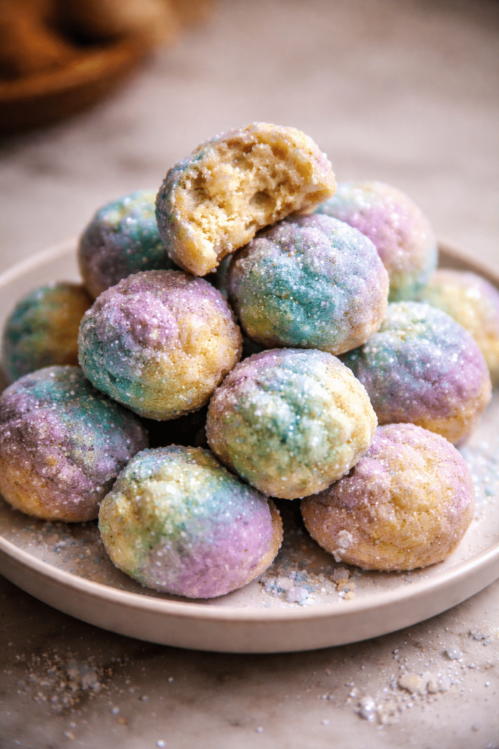 Glowing Bouncy Moon Rocks easy kid friendly recipe serving image