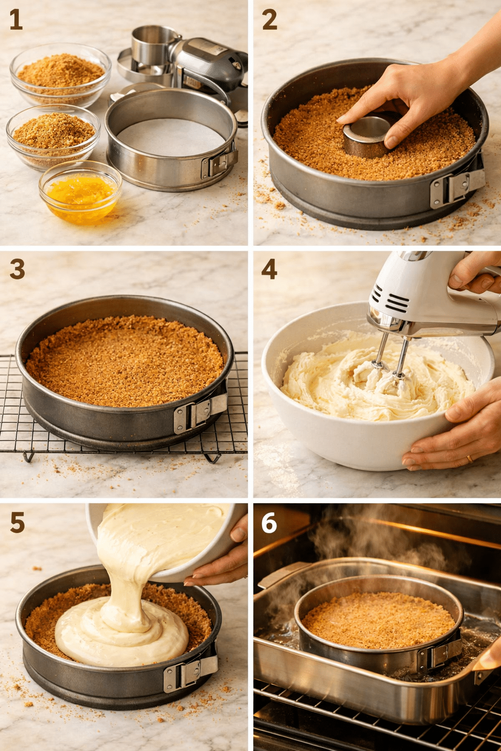 Cinnamon Toast Crunch Cheesecake Recipe with Crunchy Cereal Crust instructions image