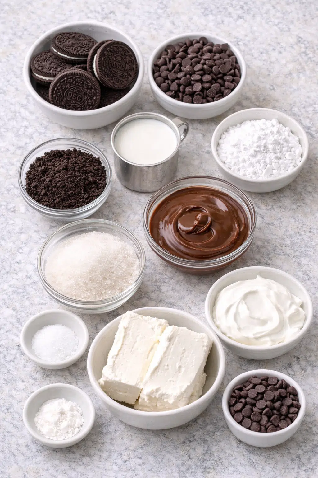 Decadent Oreo Chocolate Mousse Cups for Effortless Indulgence ingredients image