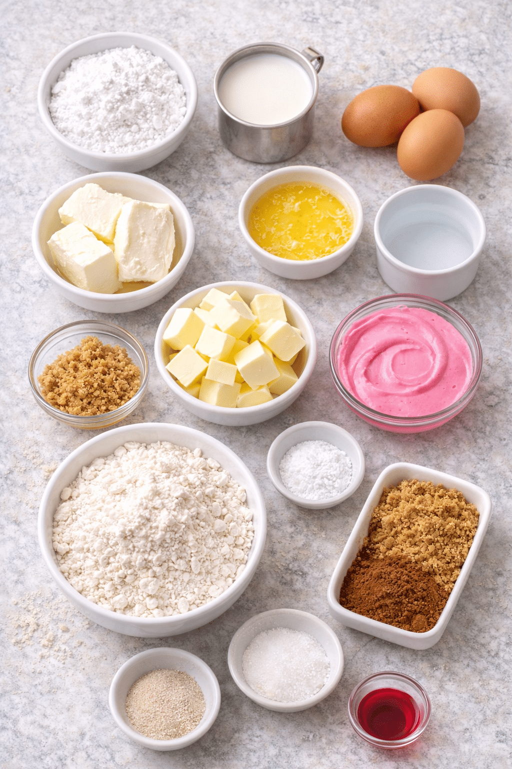 Irresistible Pink Cinnamon Rolls with Sweet Vanilla Glaze ingredients image