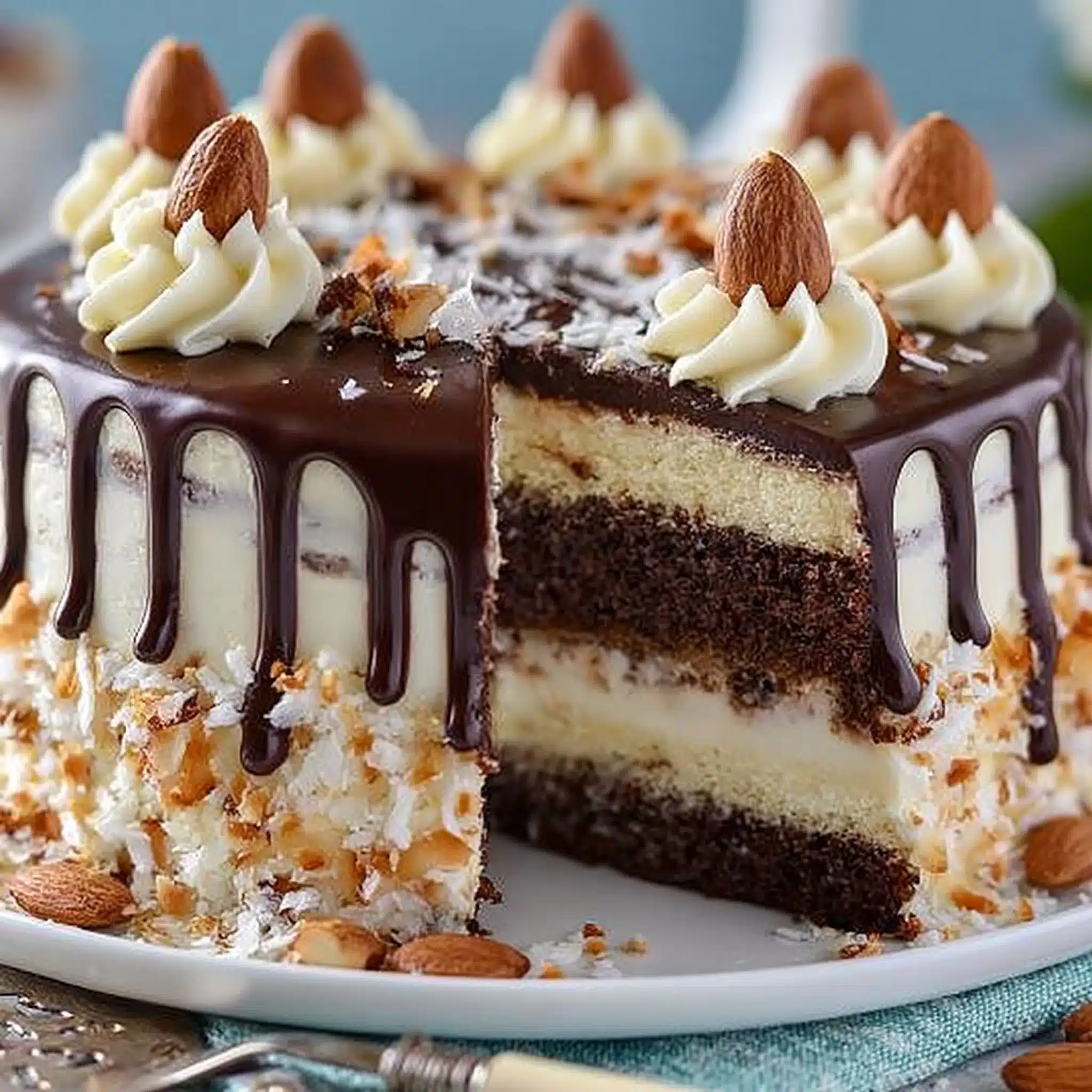Almond Joy Layer Cake