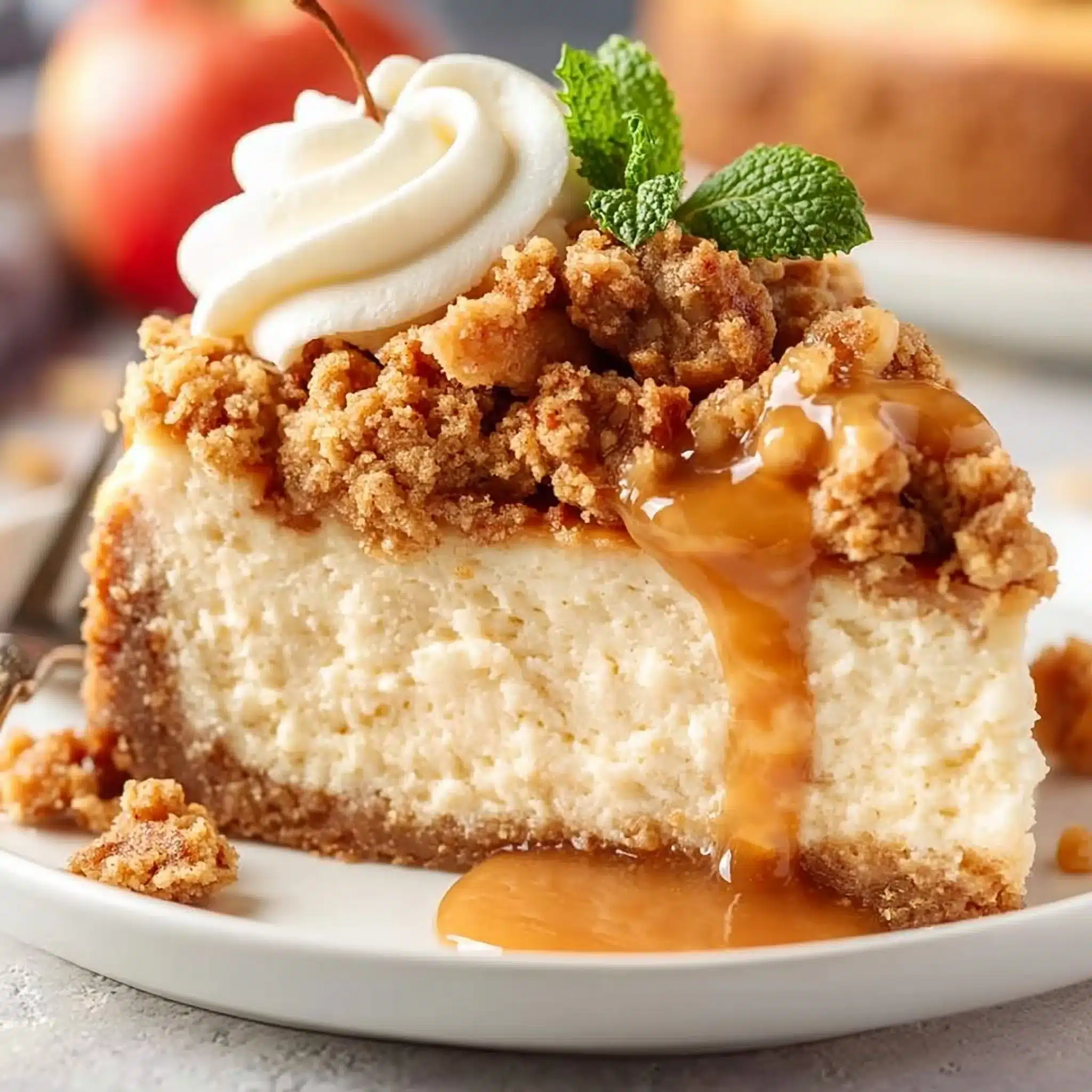 Apple Crisp Cheesecake