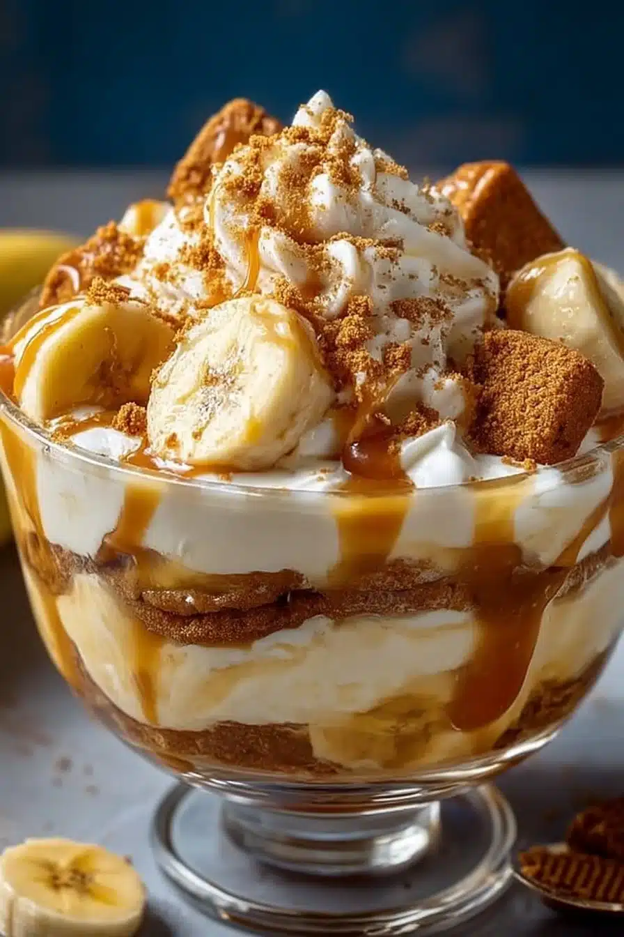 Biscoff Banana Pudding with Caramel