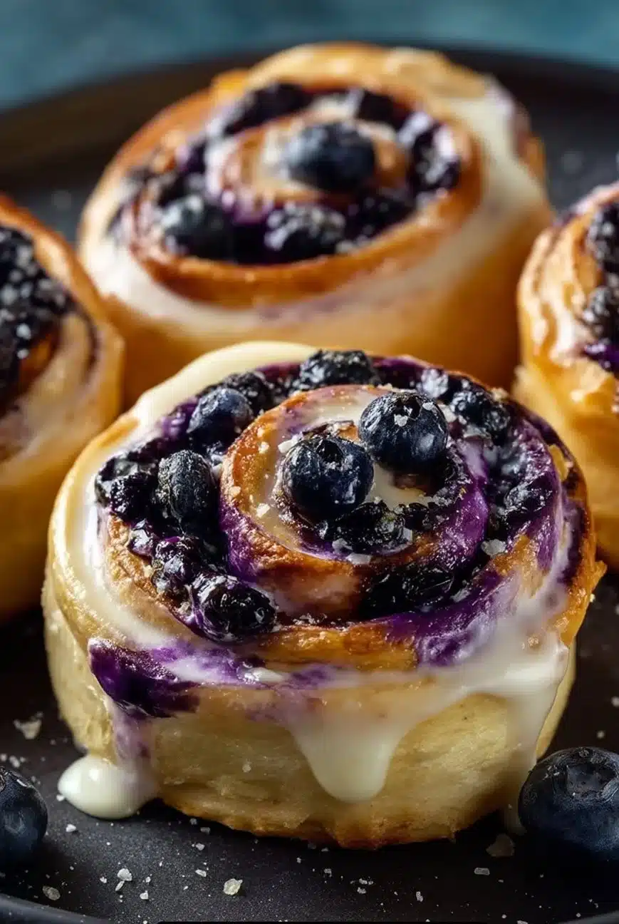Blueberry Cheesecake Swirl Rolls