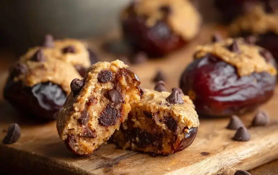 Chocolate Chip Cookie Dough Stuffed Dates