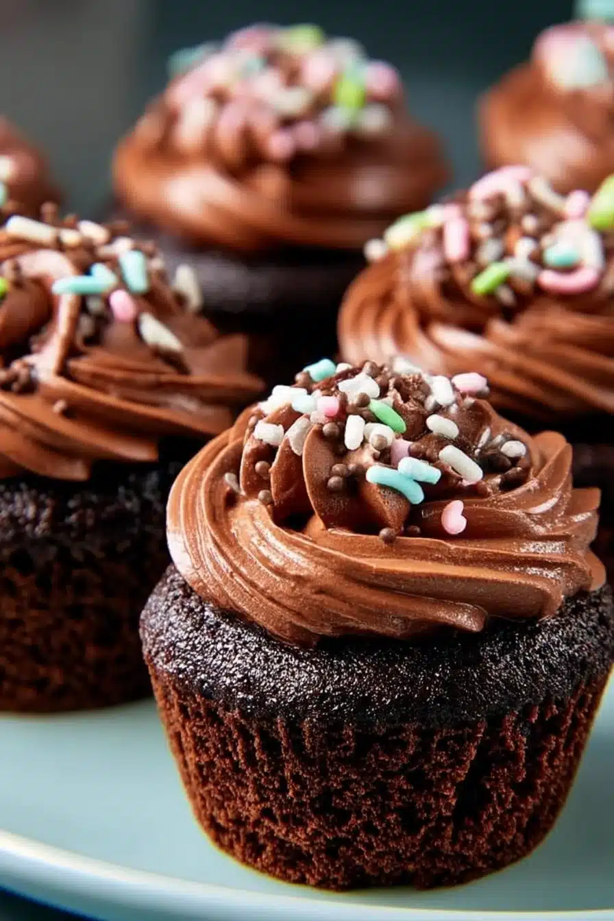 Chocolate Chocolate Vegan Party Cupcakes