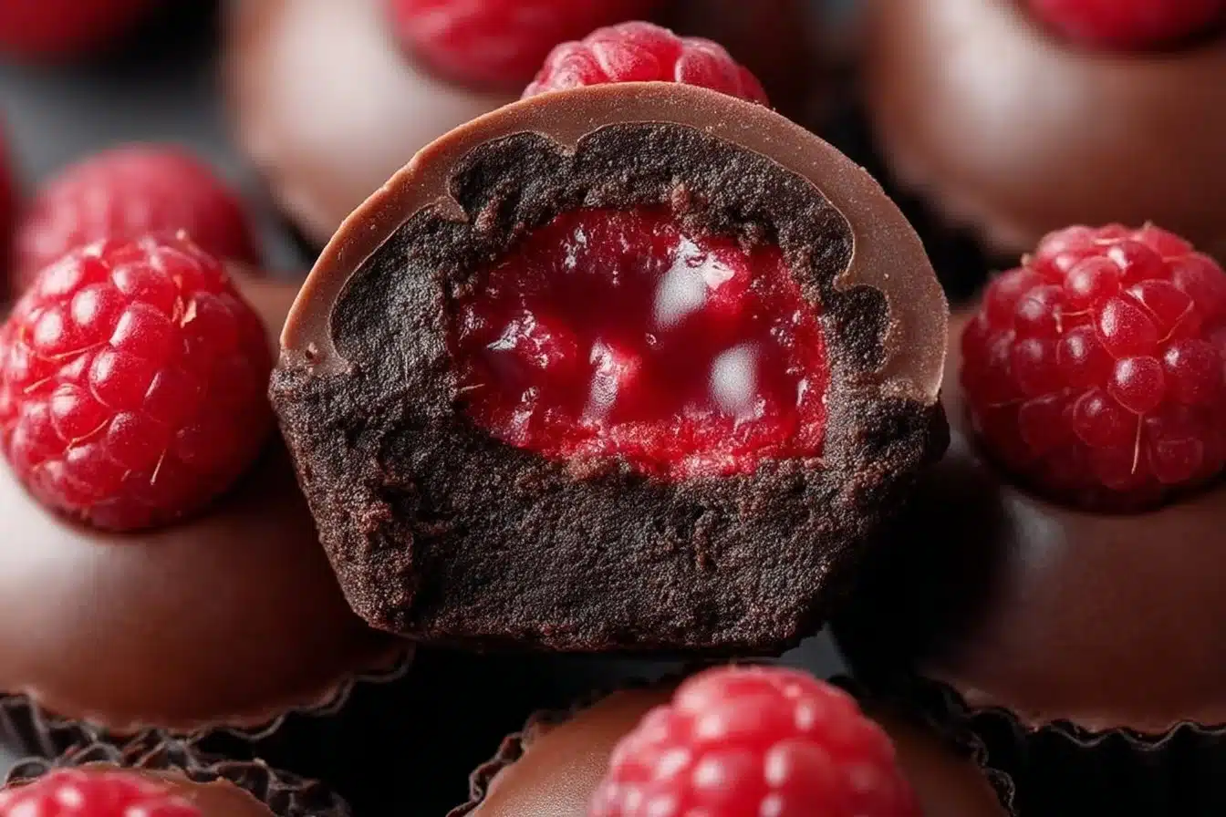Chocolate Raspberry Filled Cupcakes