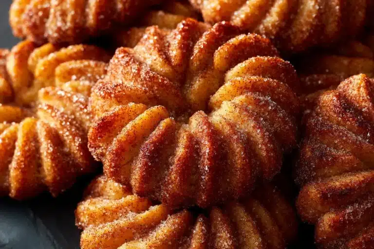 Freshly baked churro cookies dusted with cinnamon and sugar