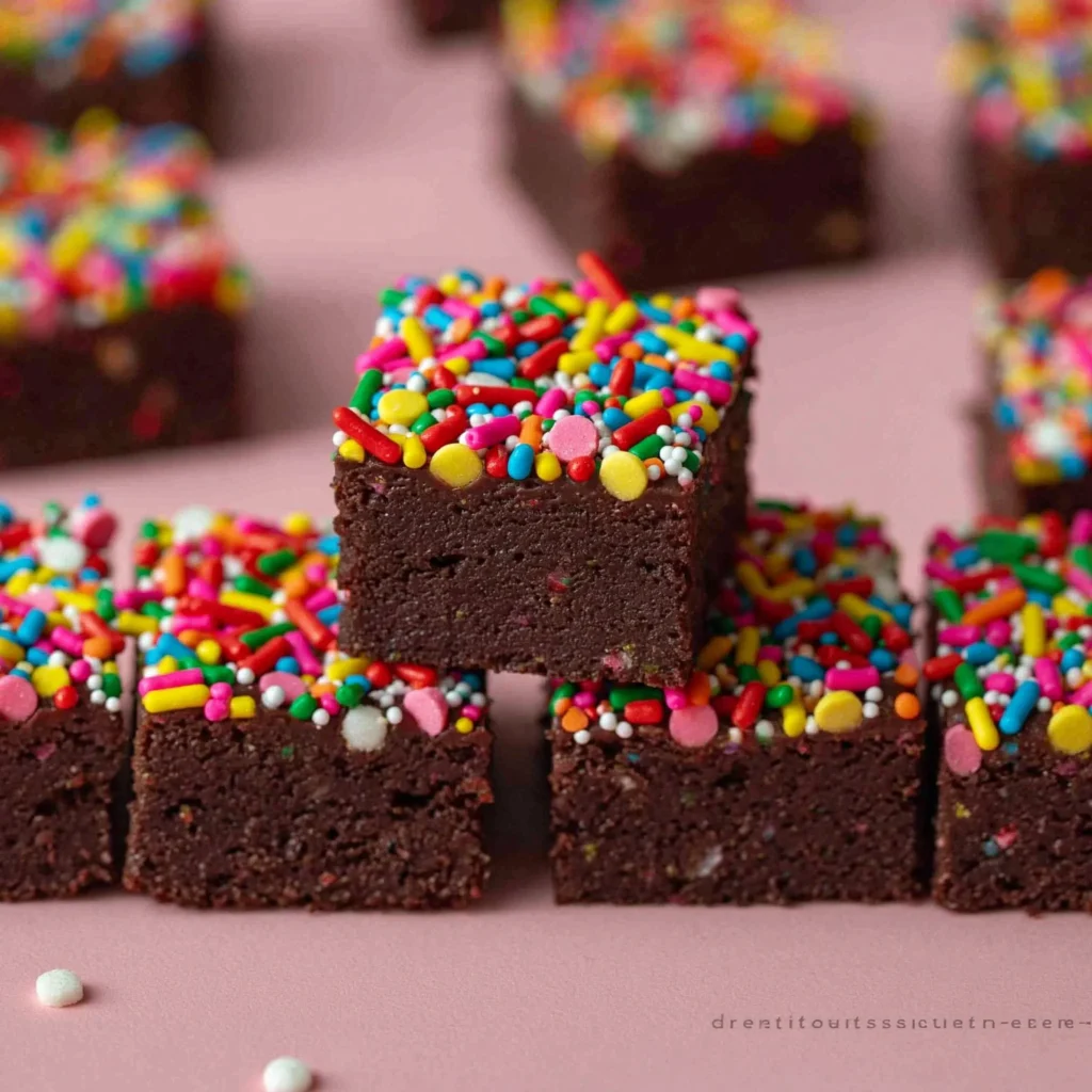 Delicious homemade Copycat Cosmic Brownies resembling Little Debbie snacks