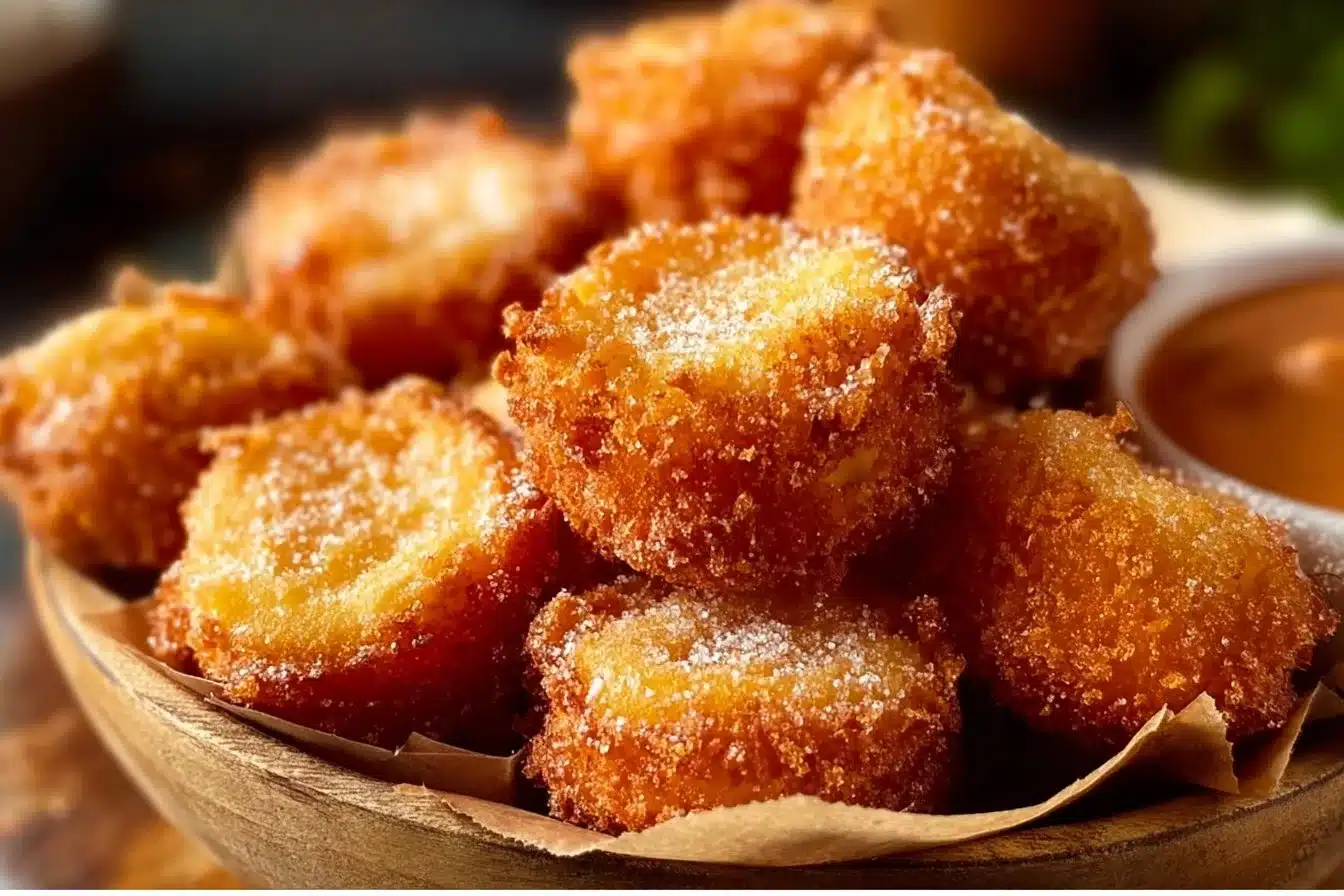 Crispy Fried Cheesecake Bites