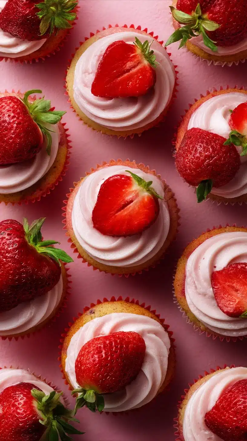 Easy Vegan Strawberry Cupcakes