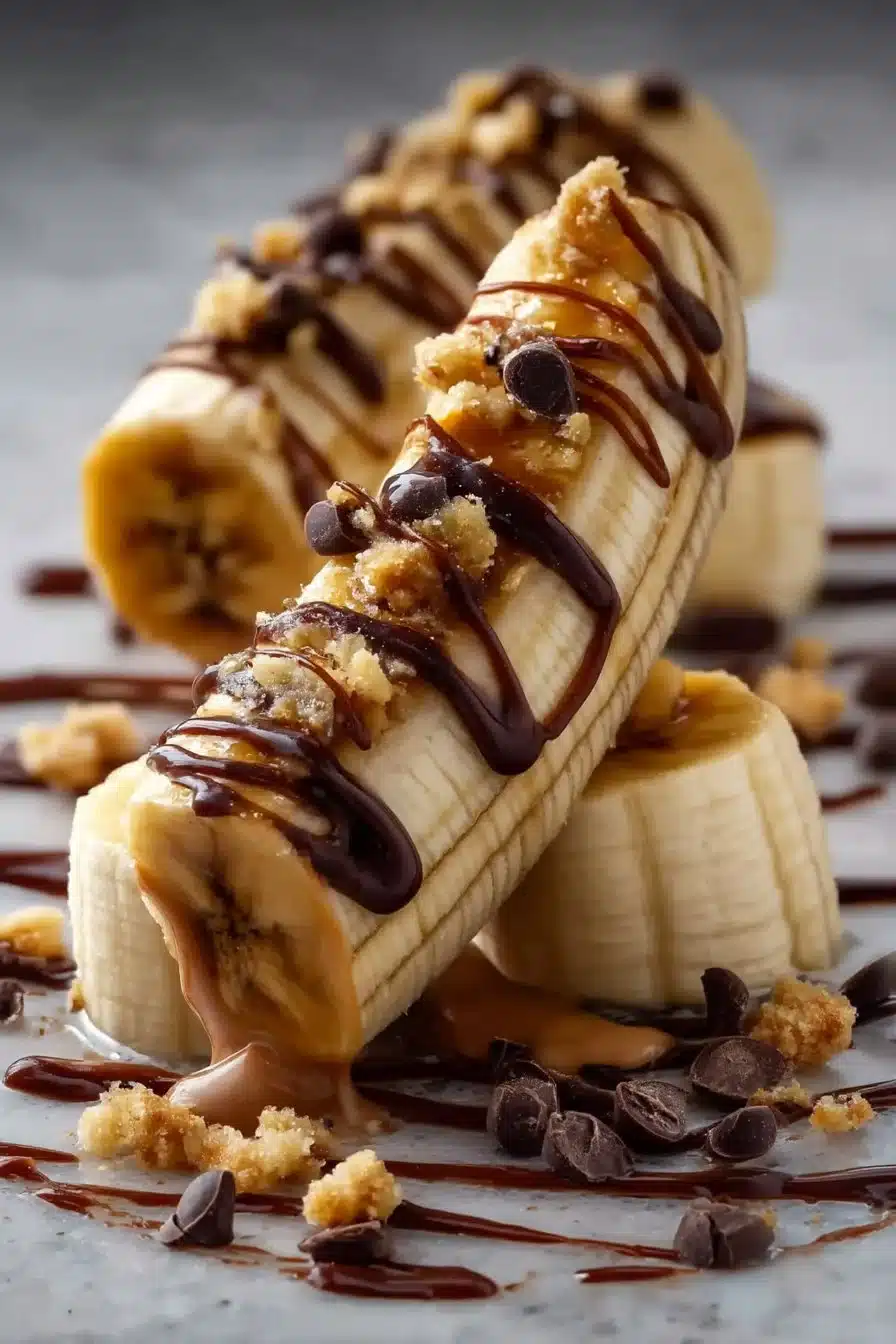 Frozen Banana Snickers Bites