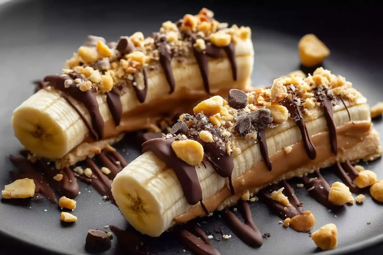 Frozen Banana Snickers Bites