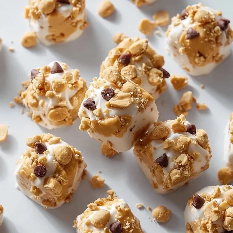 Frozen Greek Yogurt Peanut Butter Bites on a plate, a delicious and healthy snack