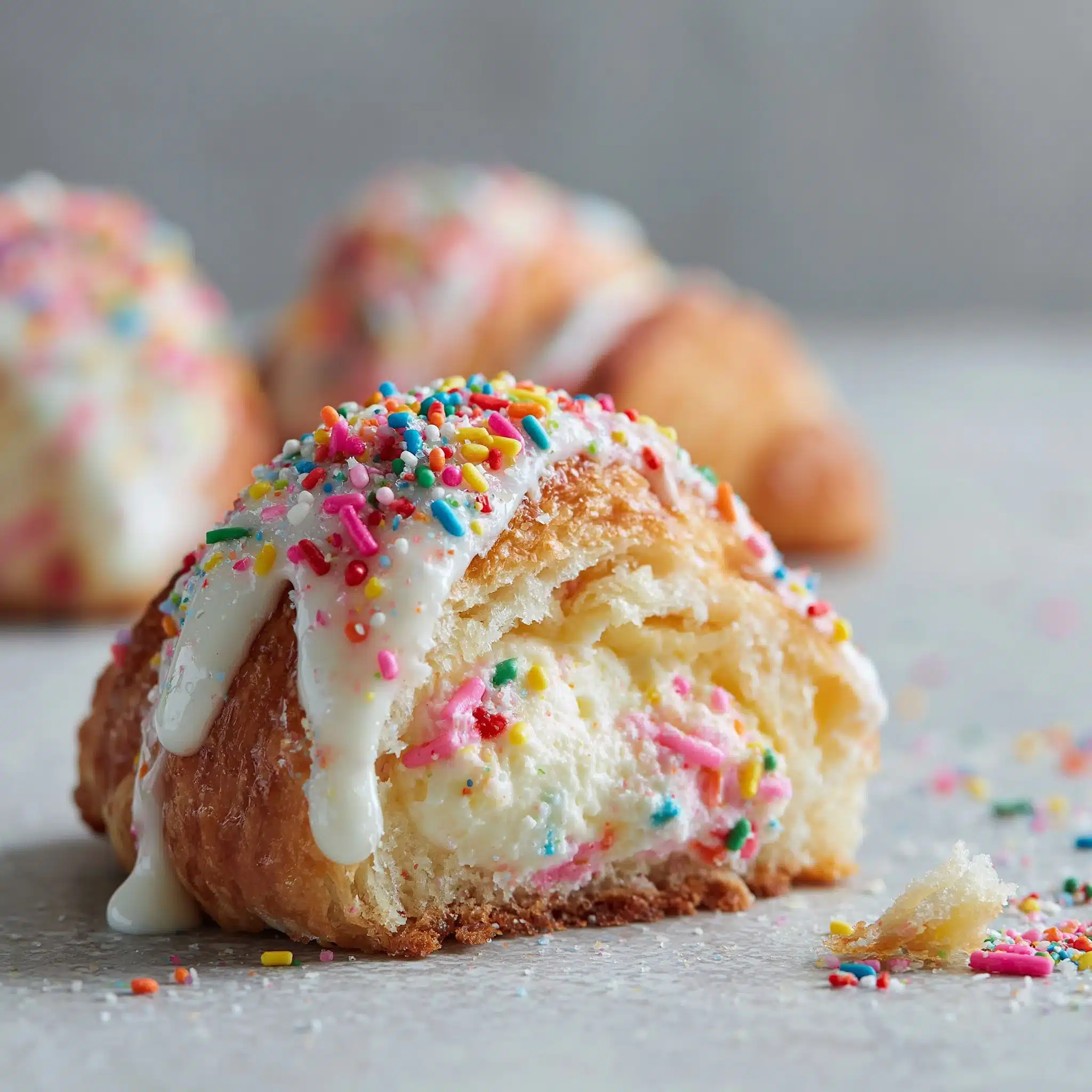 Funfetti Cheesecake Stuffed Crescent Rolls