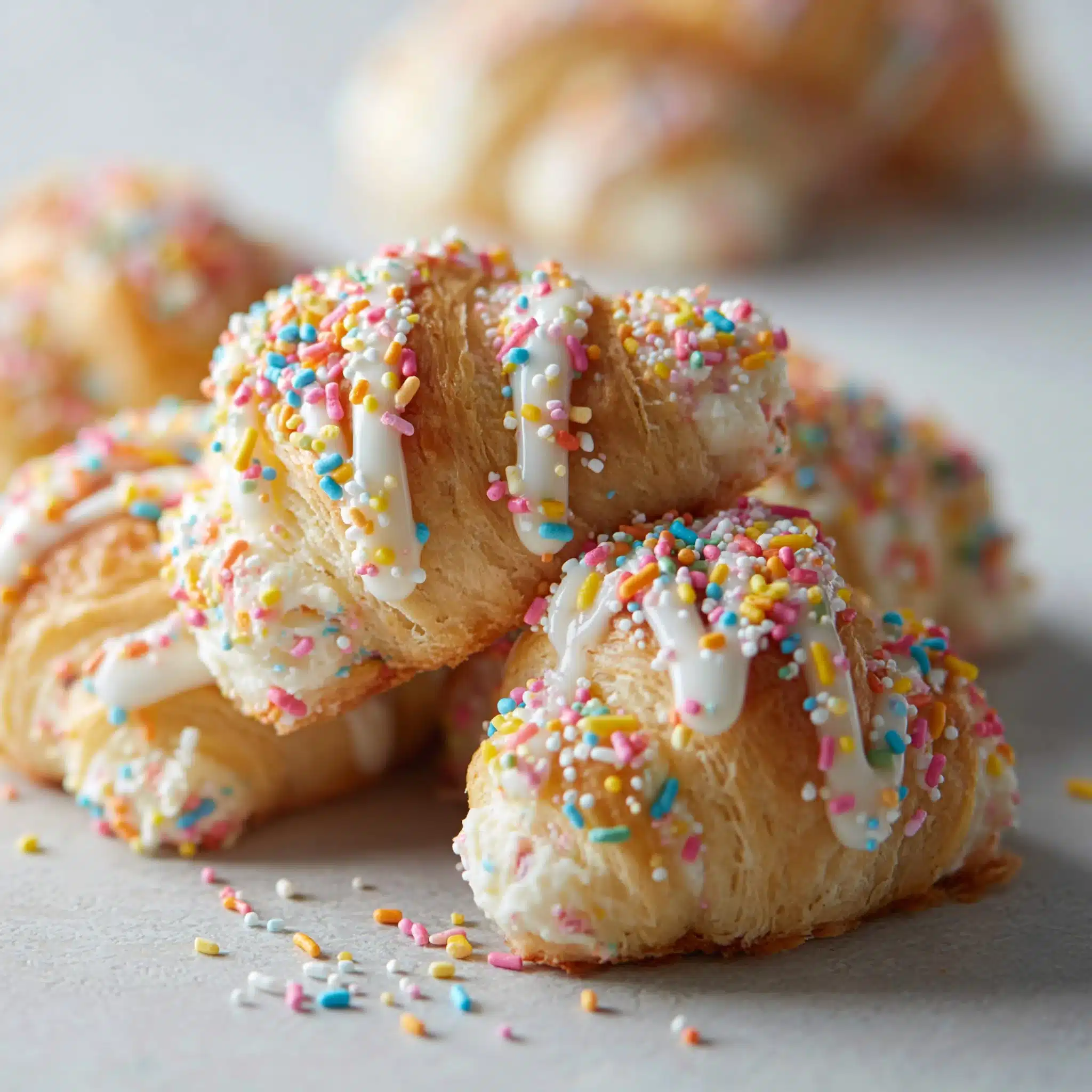Funfetti Cheesecake Stuffed Crescent Rolls