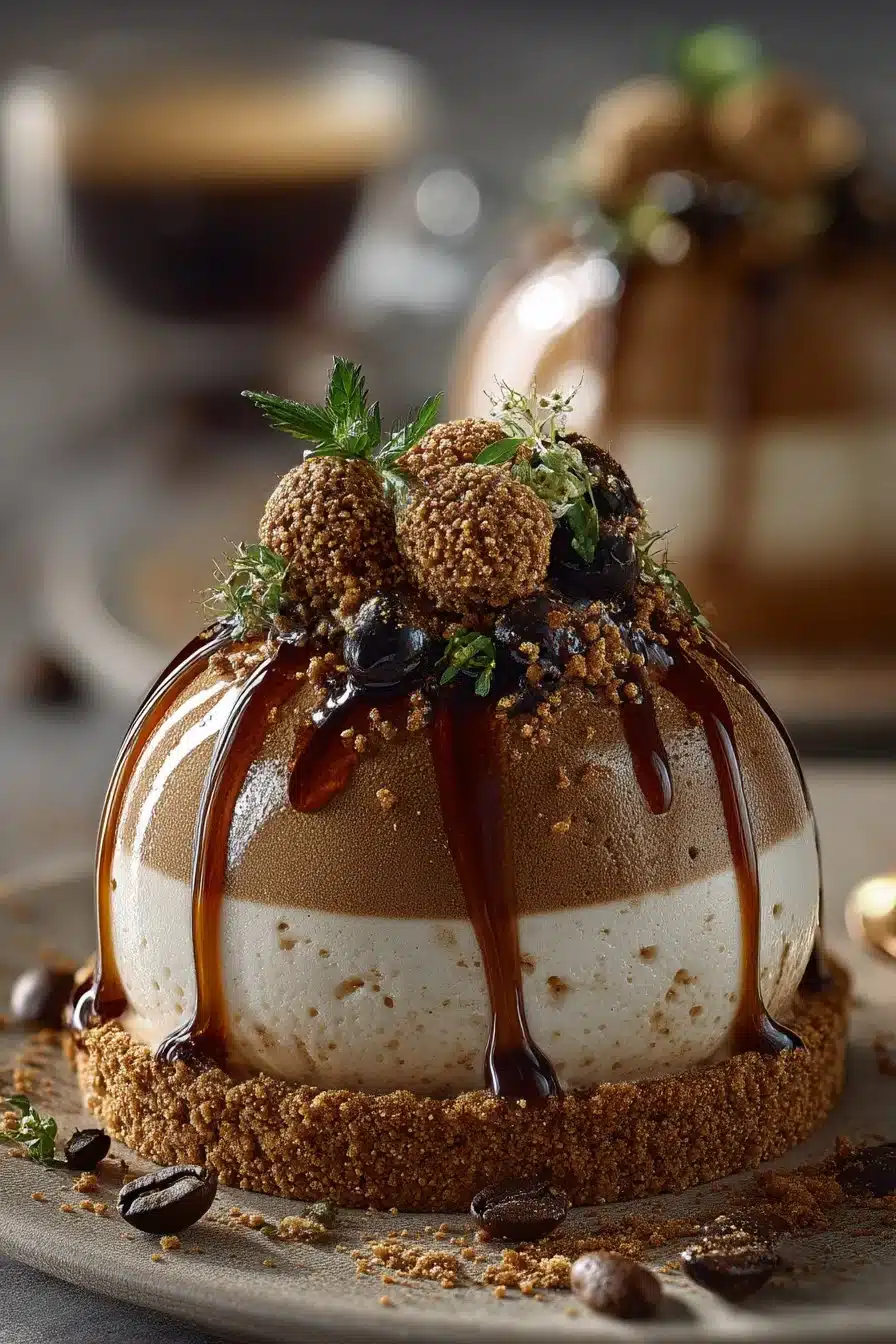 Gingerbread Latte Mousse Domes Recipe