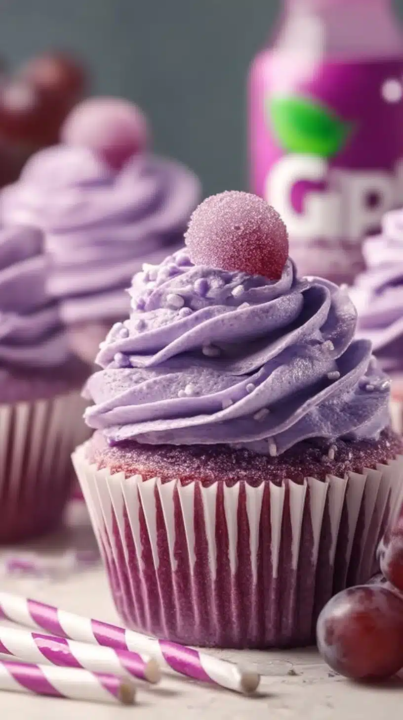 Grape Soda Cupcakes