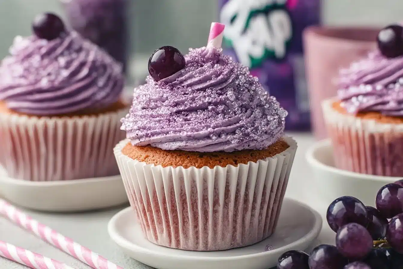 Grape Soda Cupcakes