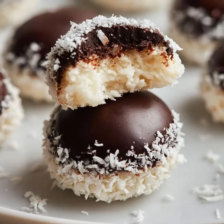 Healthy chocolate coconut bites made with natural ingredients for guilt-free snacking