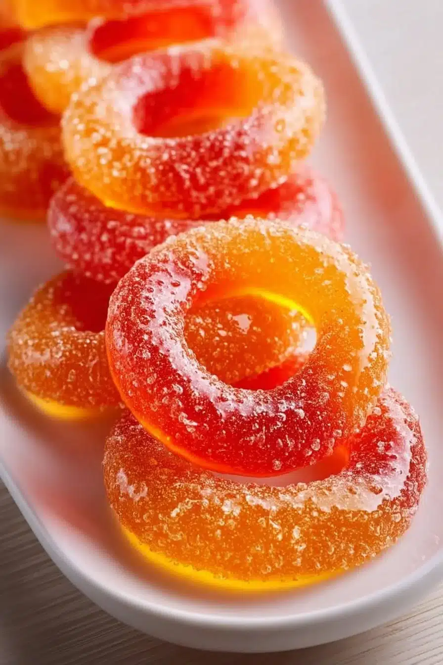 Homemade Gummy Peach Rings (Chewy & Tangy)