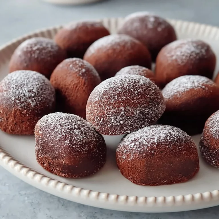 Homemade chocolate mochi dessert made without an oven