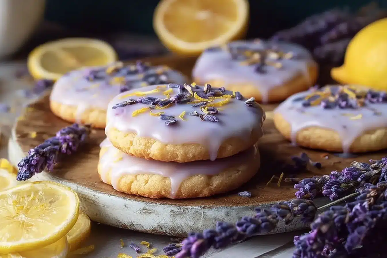 Lemon Lavender Cookies with Citrus Lavender Glaze