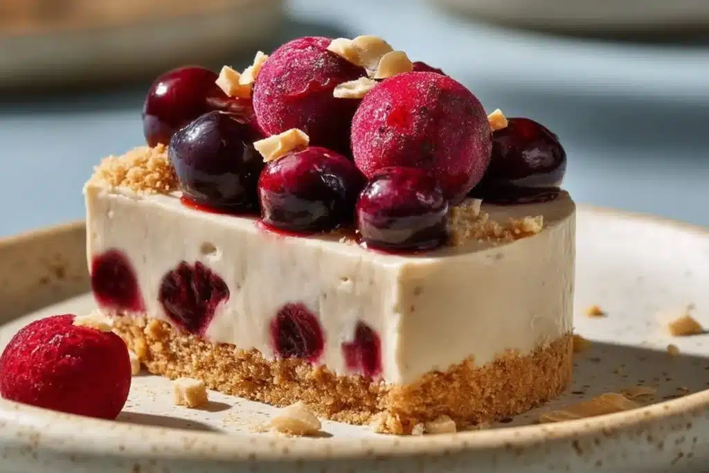 Assorted no-bake desserts including cakes, bars, and cookies on a white table.