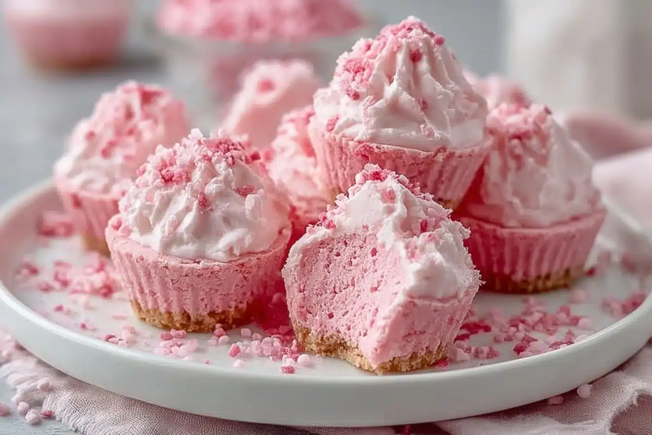 No Bake Pink Velvet Cheesecake Bites