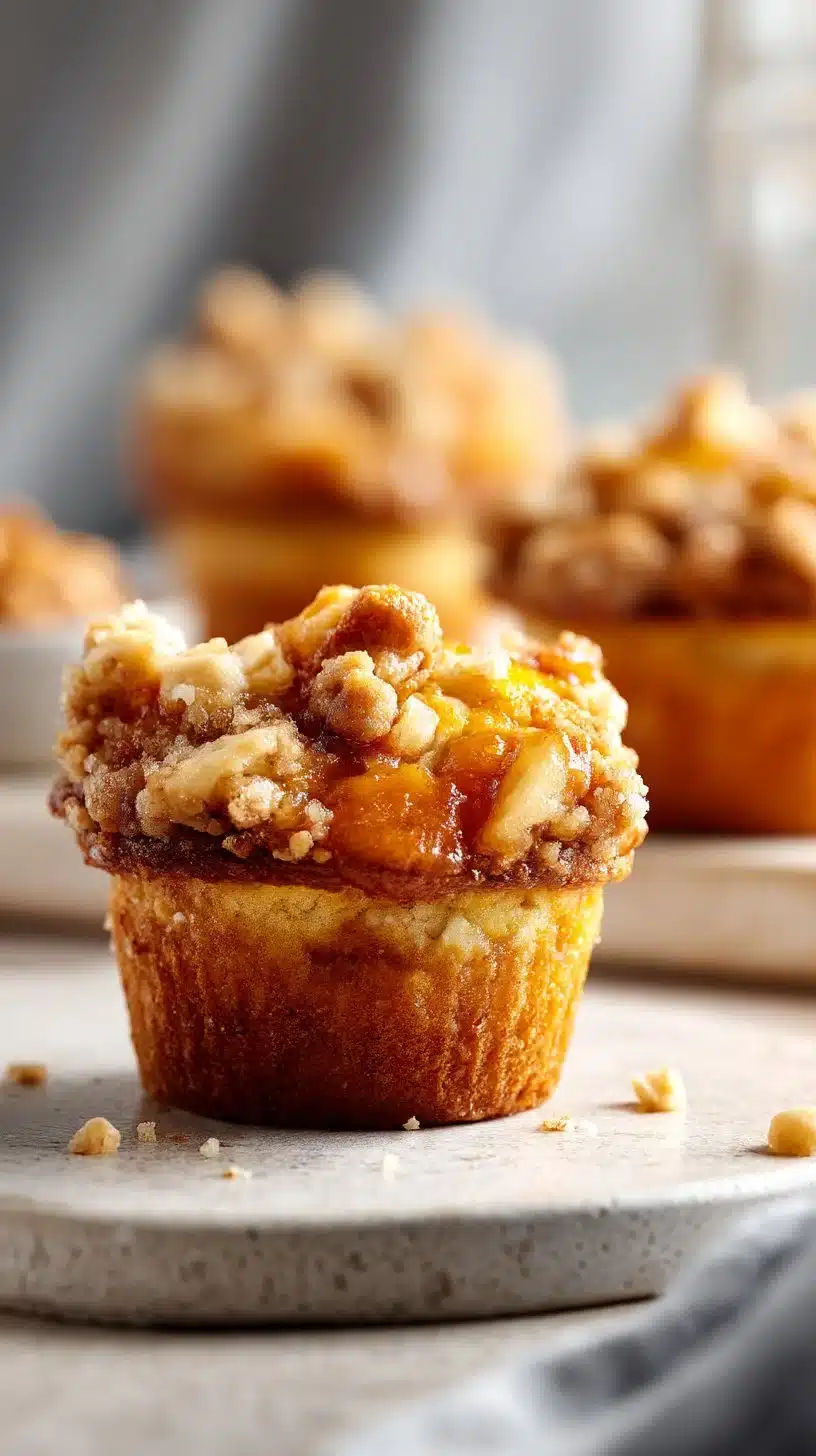 Peach Cobbler Muffins