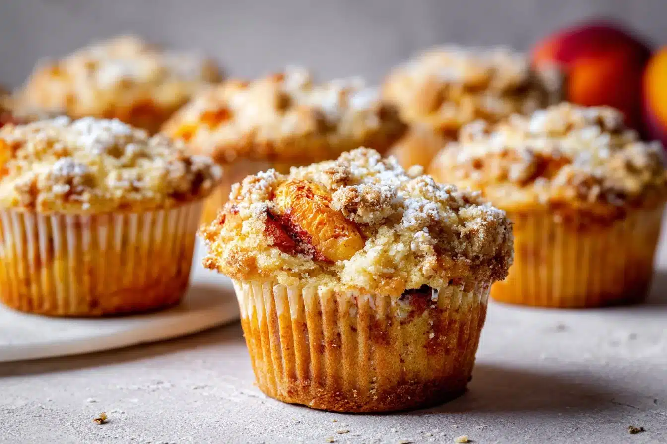 Peach Cobbler Muffins